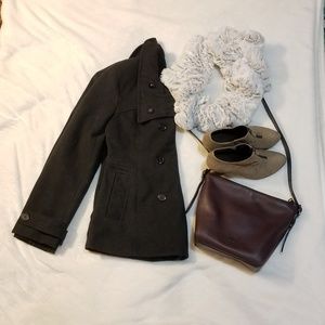 Dark grey pea coat